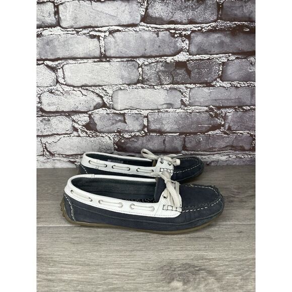 SOUL of AFRICA Nerina Juliet White Blue Leather Bow Ballet Flats Women 7M US/38 - Picture 3 of 16